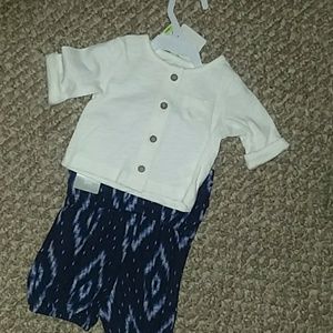 Carter short romper with cardigan